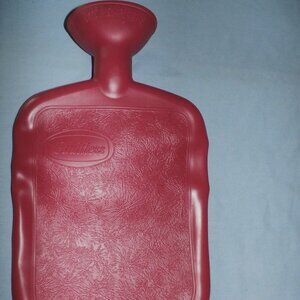 VINTAGE  Red  Rubber Hot Water Bottle By Faultless  Mint Condition